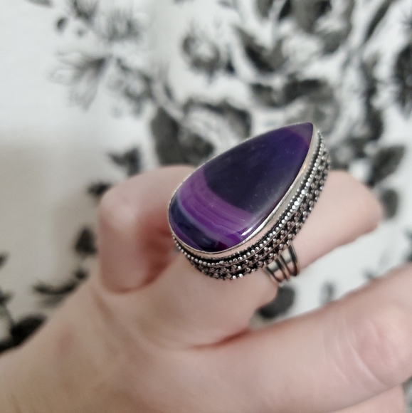 New Botswana Agate 925 Silver Ring. - Picture 5 of 8